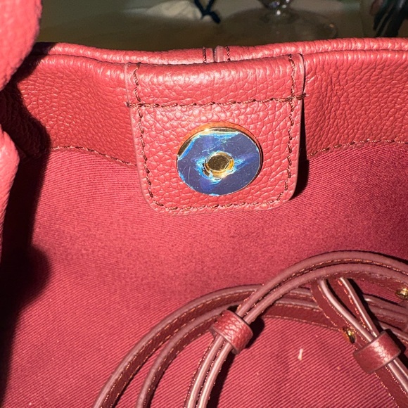 Polene Numéro Neuf Mini Textured Black Cherry Bag - Picture 9 of 14